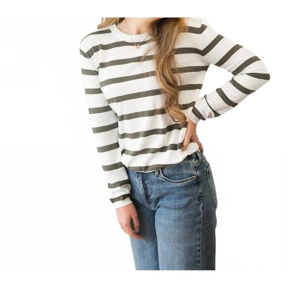 STITCHES & STRIPES Tops - NEW STITCHES & STRIPES palmer striped pullover in thyme